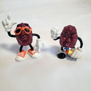 Vintage California Raisin Rubber Figures Set of 2